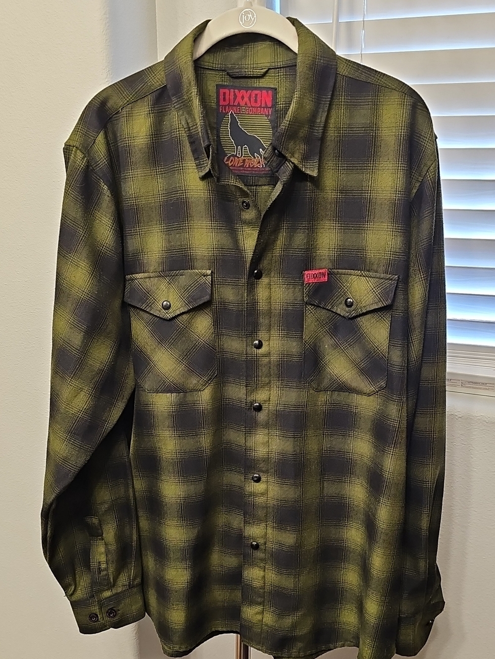 Dixxon Flannel Co Lone Wolf Men’s Large Green Black Plaid